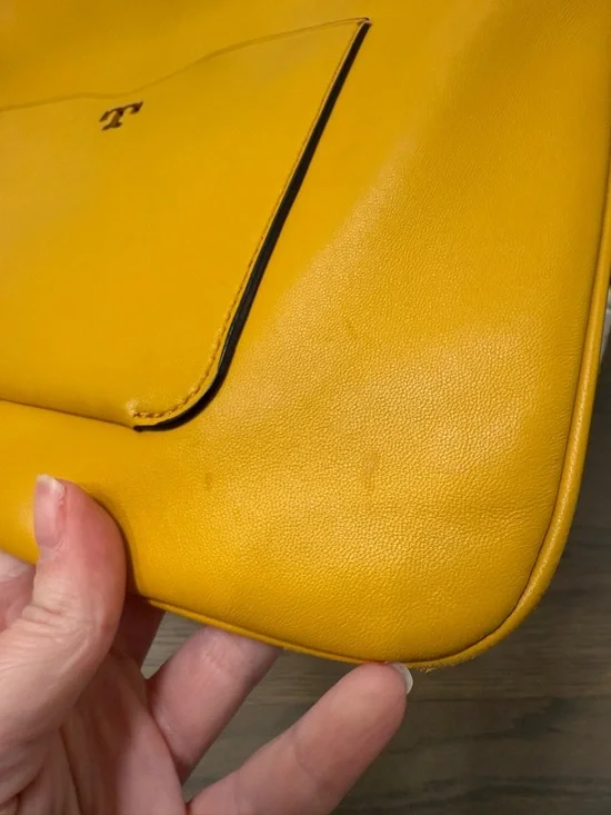 Tory Burch Moto Swingpack Mustard Yellow Leather - Picture 10 of 16